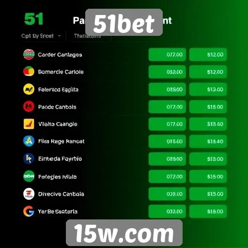 Opções de pagamento disponíveis no 51bet